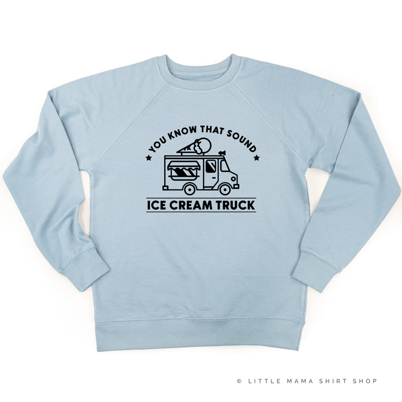 Ice Cream Truck - Triple Scoop on Back - Lightweight Pullover Sweater