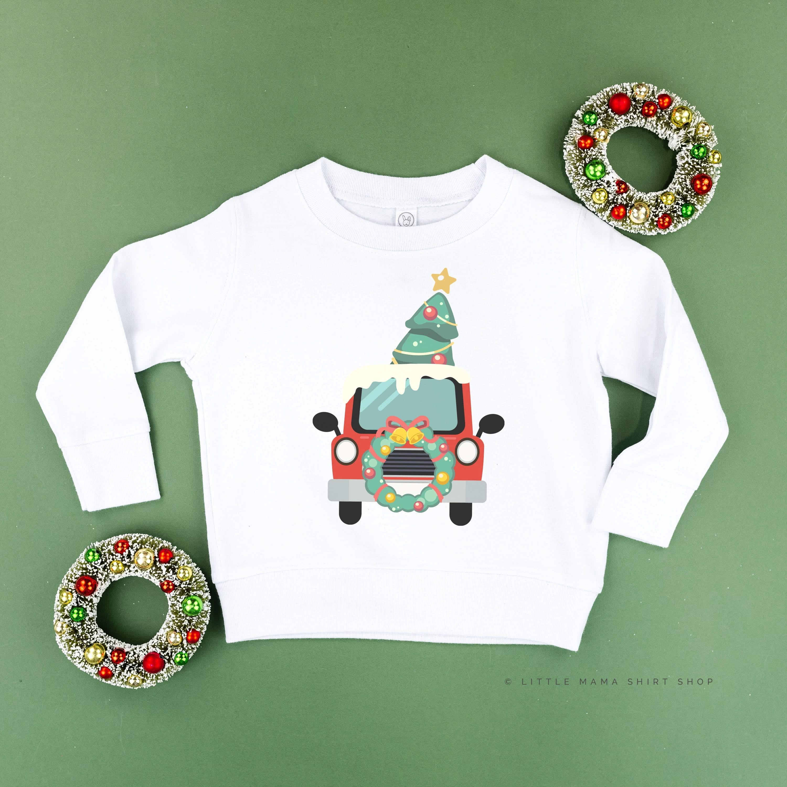 Vintage Christmas Truck - Child Sweater Little Mama Shirt Shop