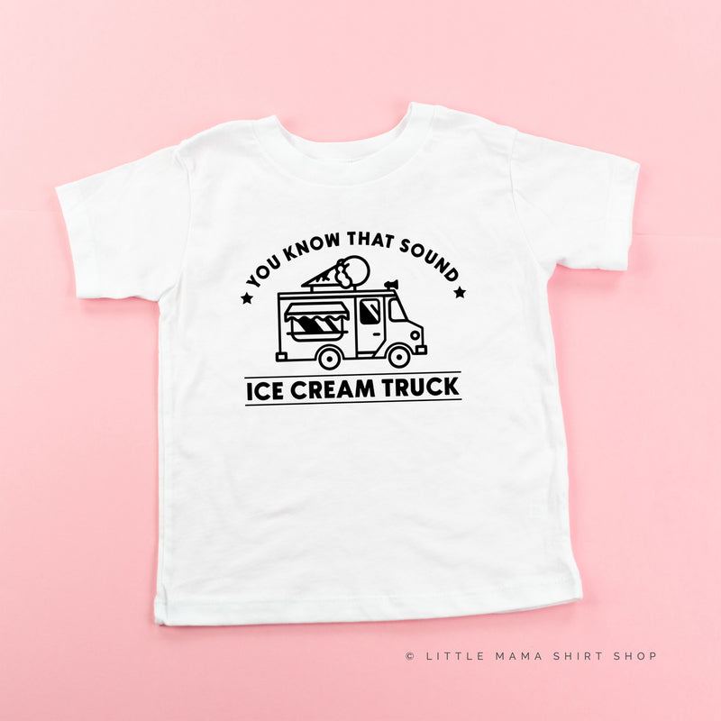 Ice Cream Truck - Triple Scoop on Back - Short Sleeve Child Shirt