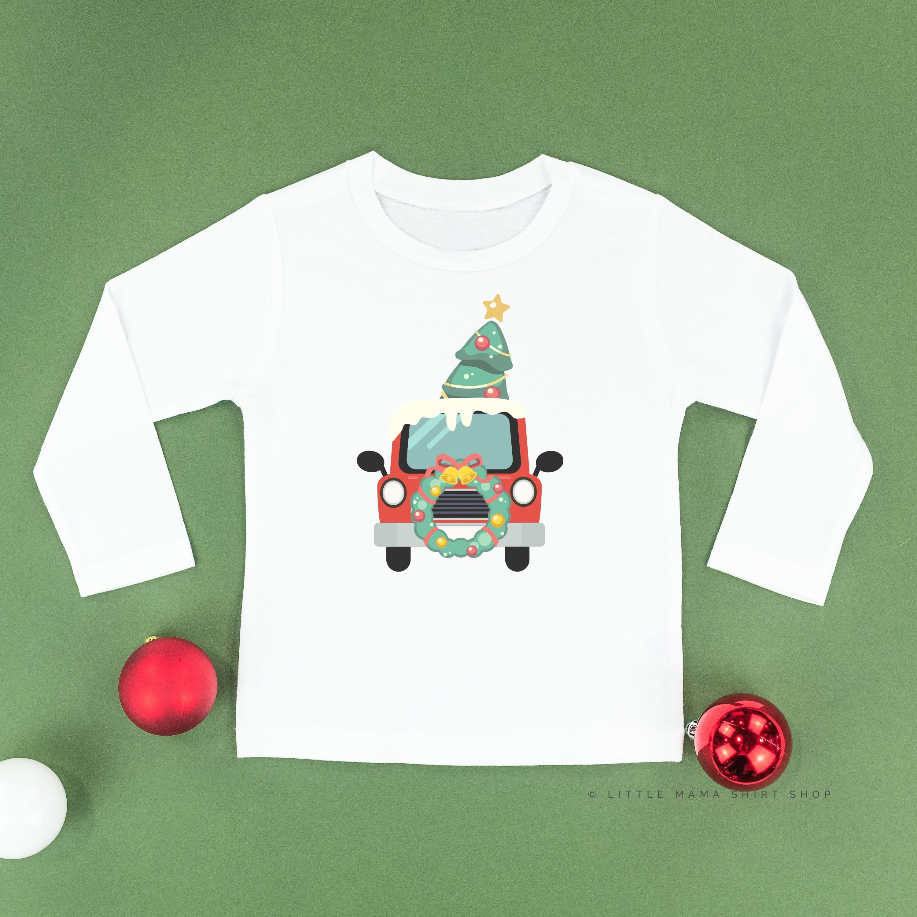 Vintage Christmas Truck - Child LONG SLEEVE Tee Little Mama Shirt Shop
