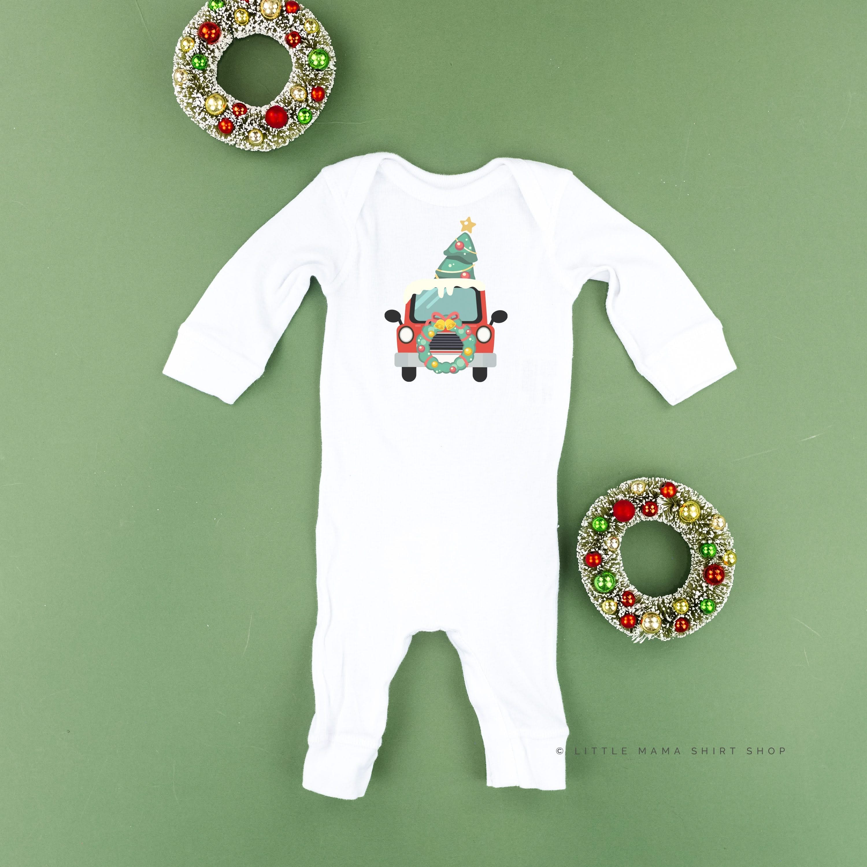 Vintage Christmas Truck - Baby Sleeper Little Mama Shirt Shop