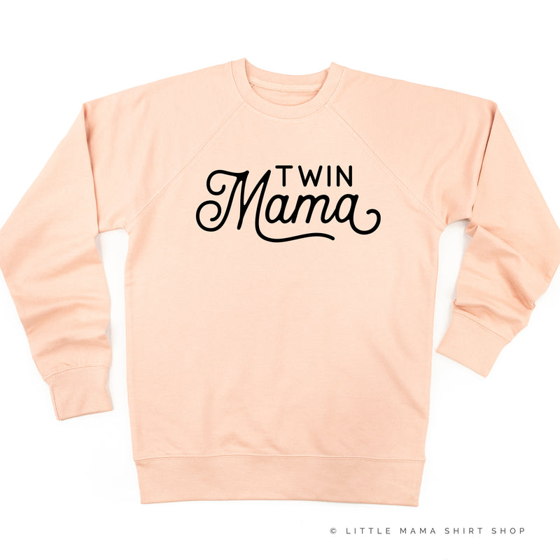 Twin Mama - (Script) - Lightweight Pullover Sweater