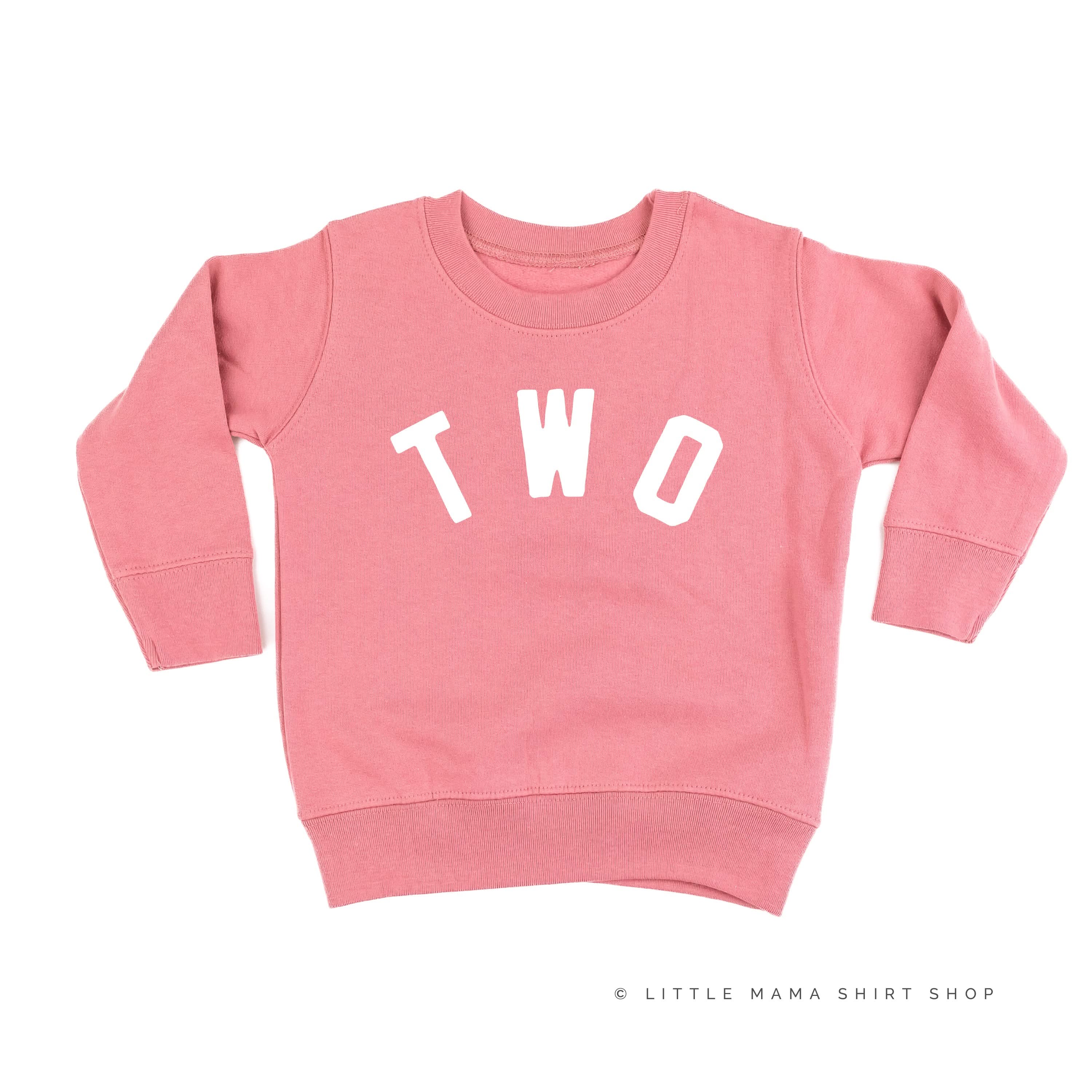 BIRTHDAY NUMBER - BLOCK FONT - Child Sweater Little Mama Shirt Shop