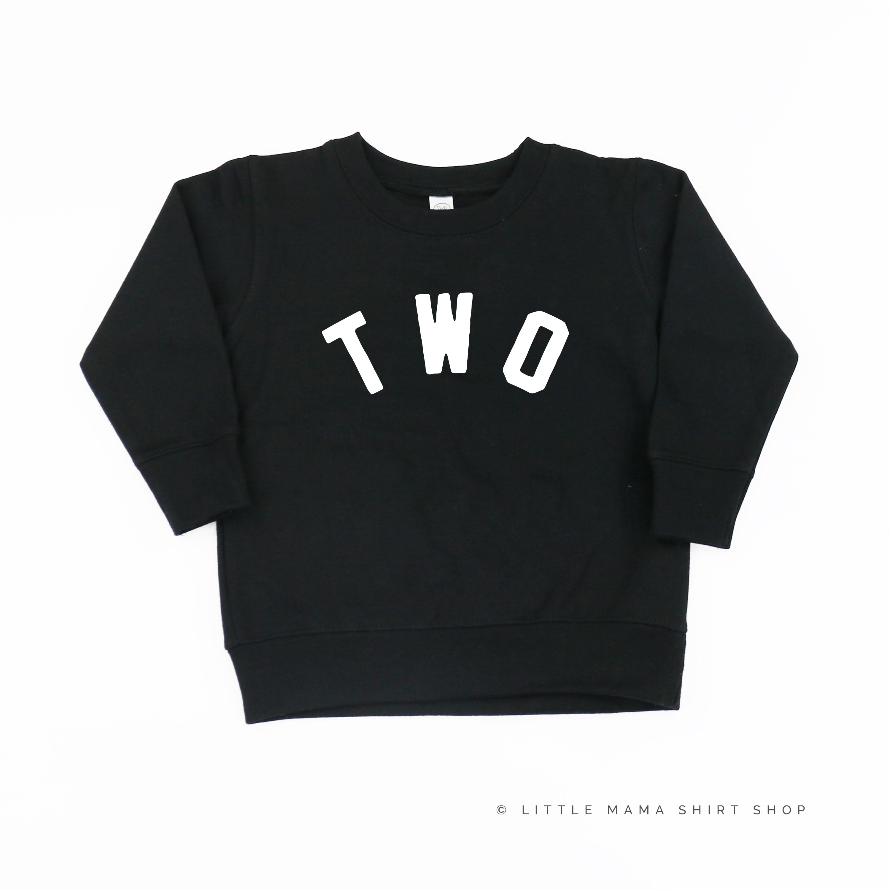 BIRTHDAY NUMBER - BLOCK FONT - Child Sweater Little Mama Shirt Shop