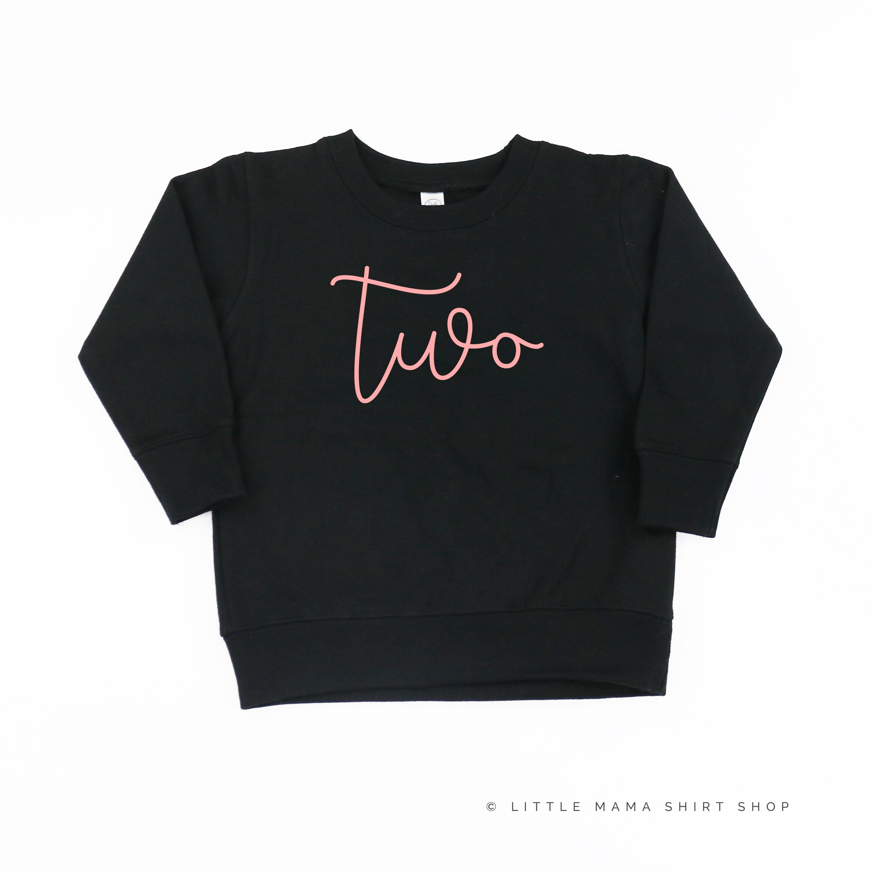 BIRTHDAY NUMBER - NEW CURSIVE - Child Sweater Little Mama Shirt Shop