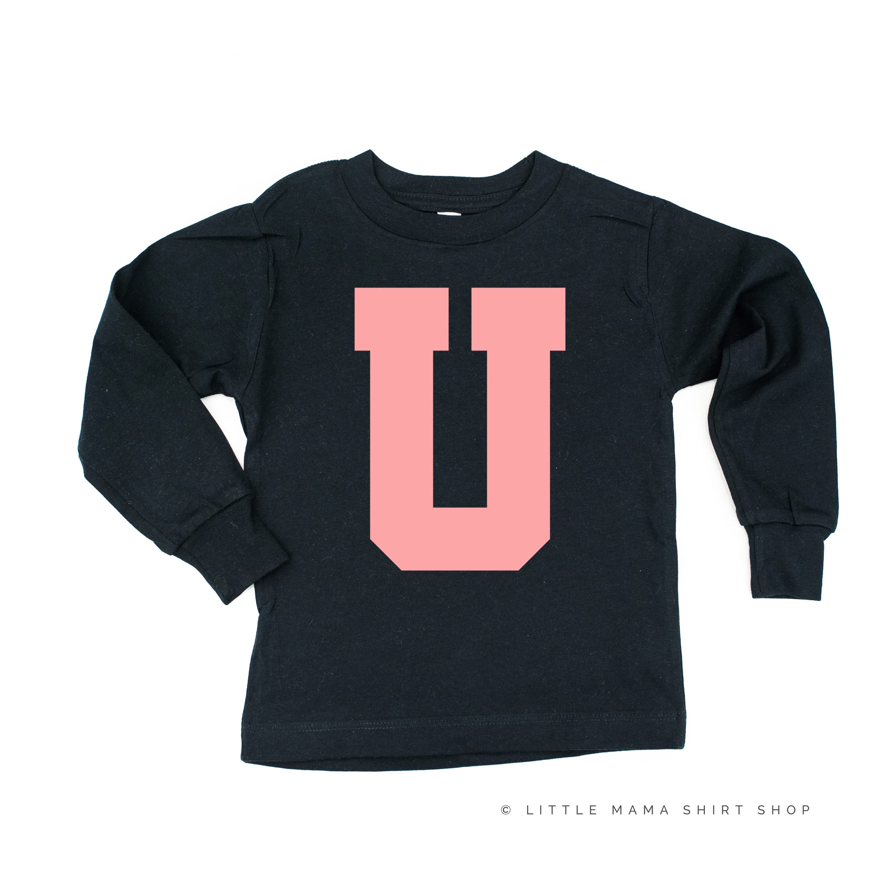 VARSITY INITIALS - Long Sleeve Child Shirt Little Mama Shirt Shop