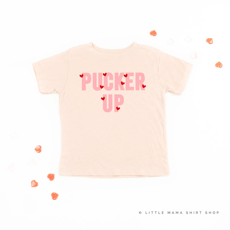 Pucker Up - Mini Hearts - Child Tee