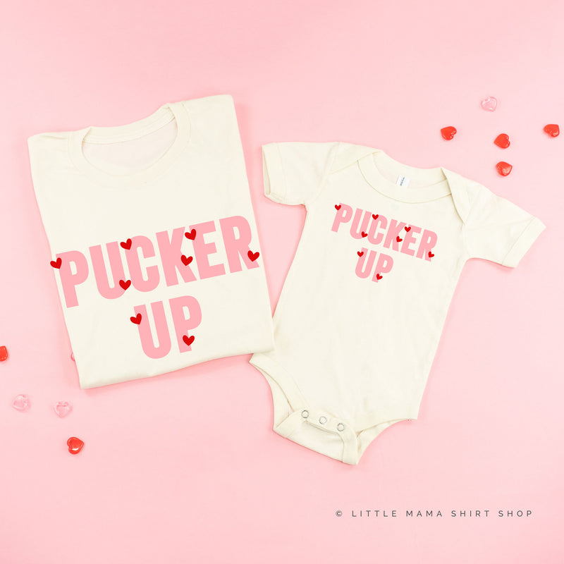 Pucker Up - Mini Hearts - Set of 2 Tees