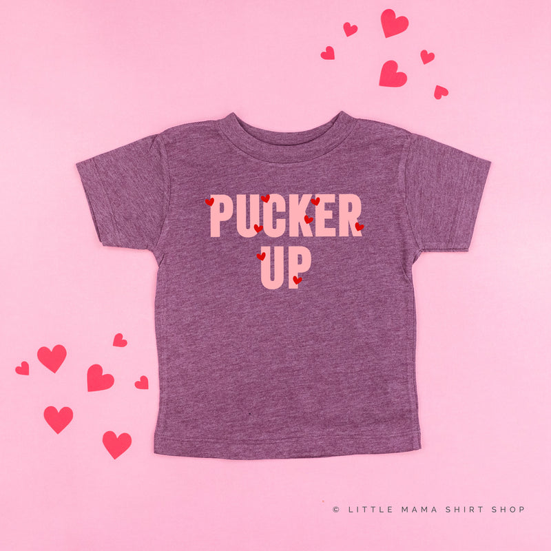 Pucker Up - Mini Hearts - Child Tee