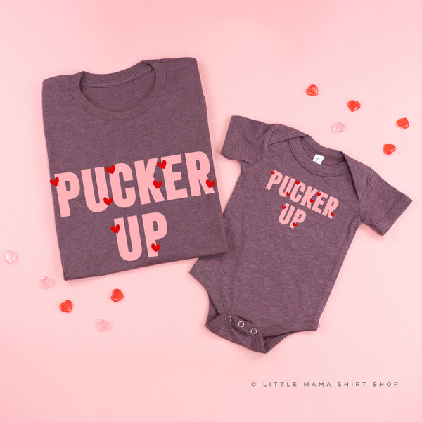 Pucker Up - Mini Hearts - Set of 2 Tees