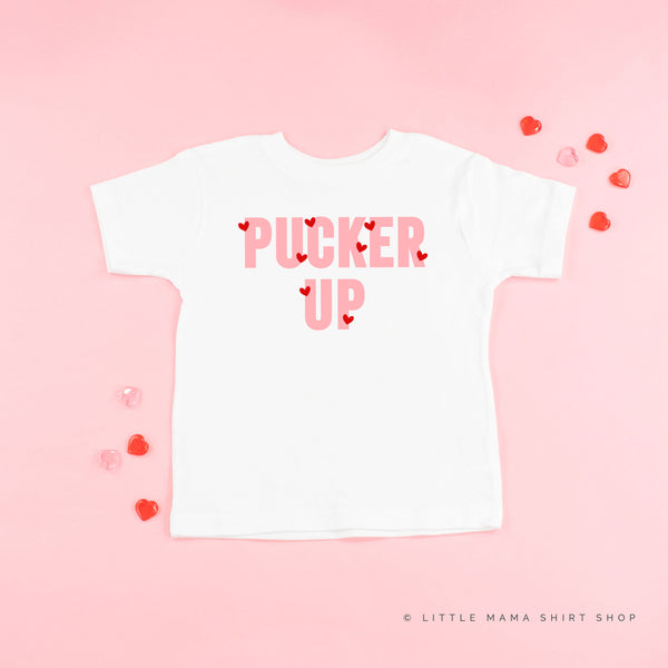 Pucker Up - Mini Hearts - Child Tee