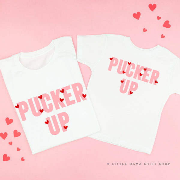 Pucker Up - Mini Hearts - Set of 2 Tees