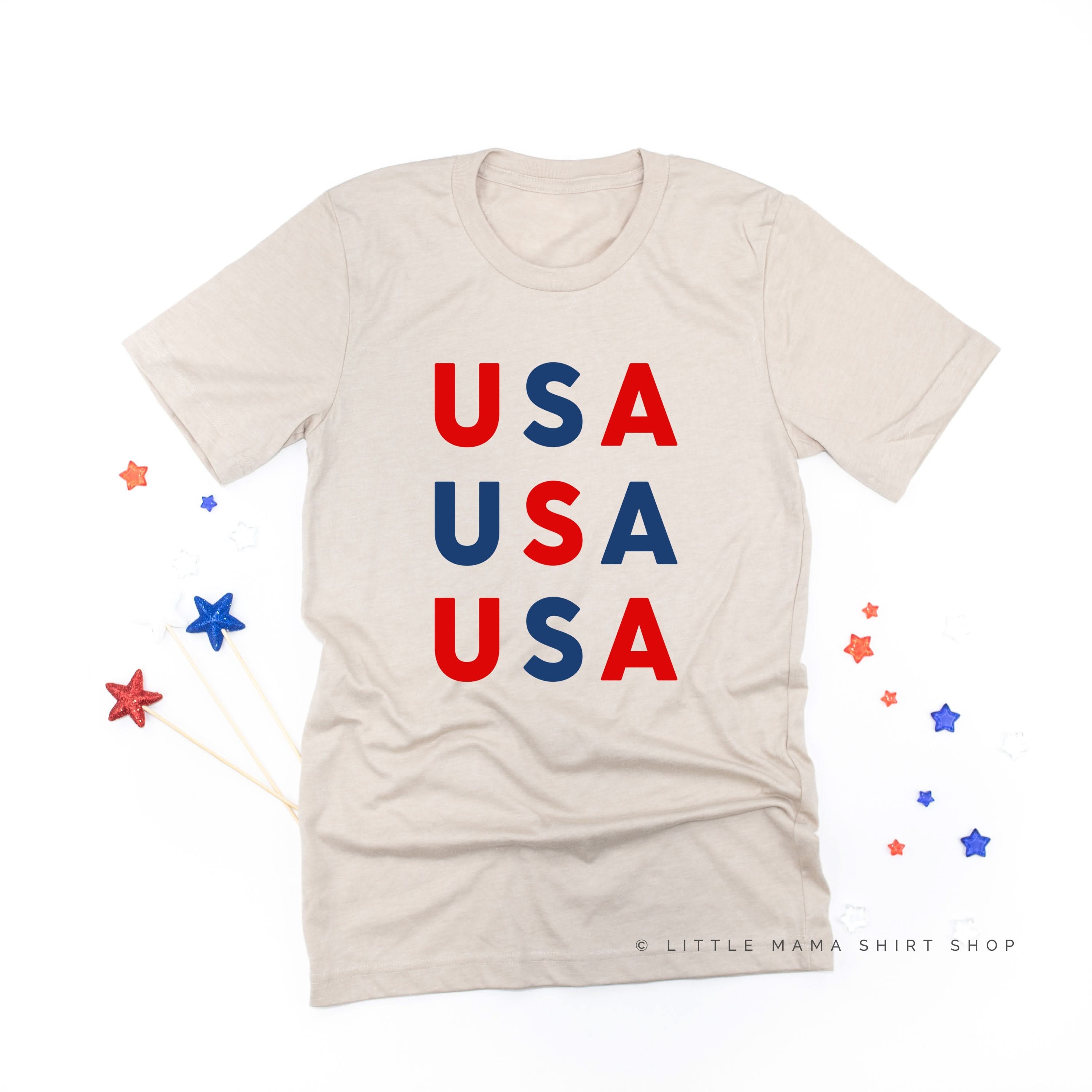 USA X3 - Unisex Tee Little Mama Shirt Shop