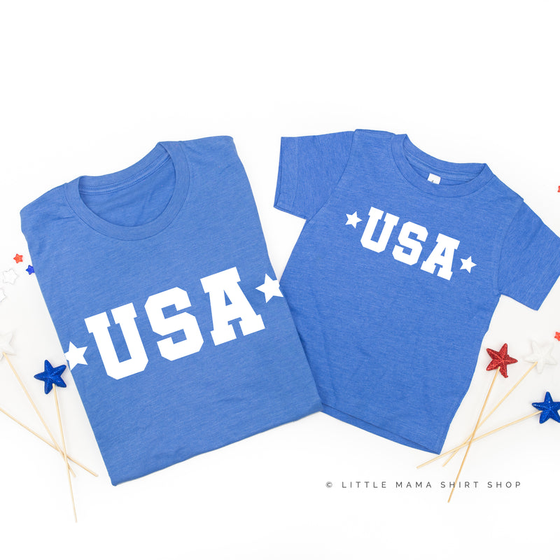 USA (Block Font - Two Stars) - Set of 2 Shirts