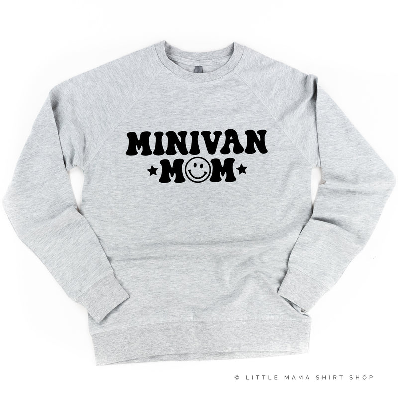 MINIVAN MOM (Smiley Face on Back) - Lightweight Pullover Sweater
