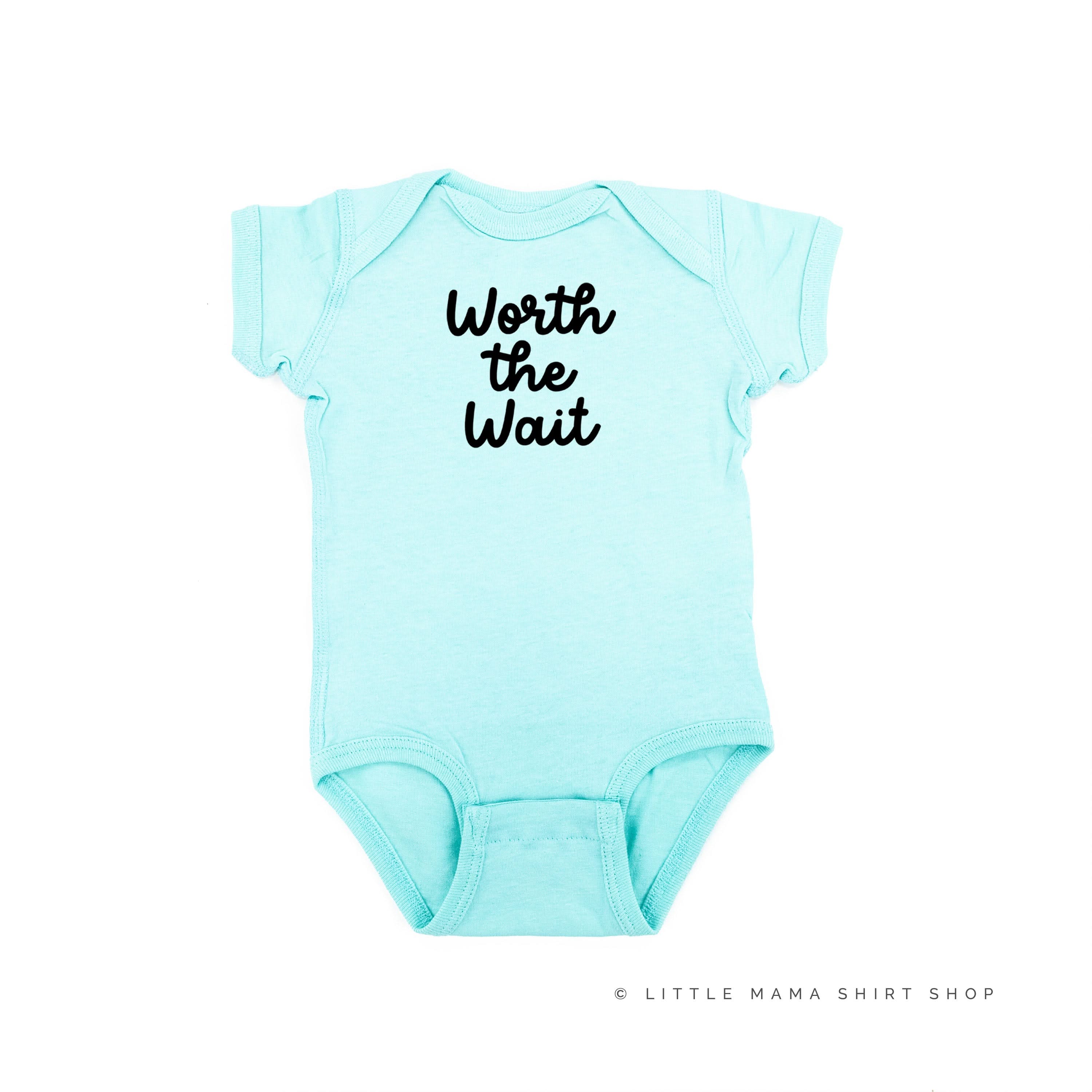 WORTH THE WAIT - Short Sleeve Child Shirt Little Mama Shirt Shop