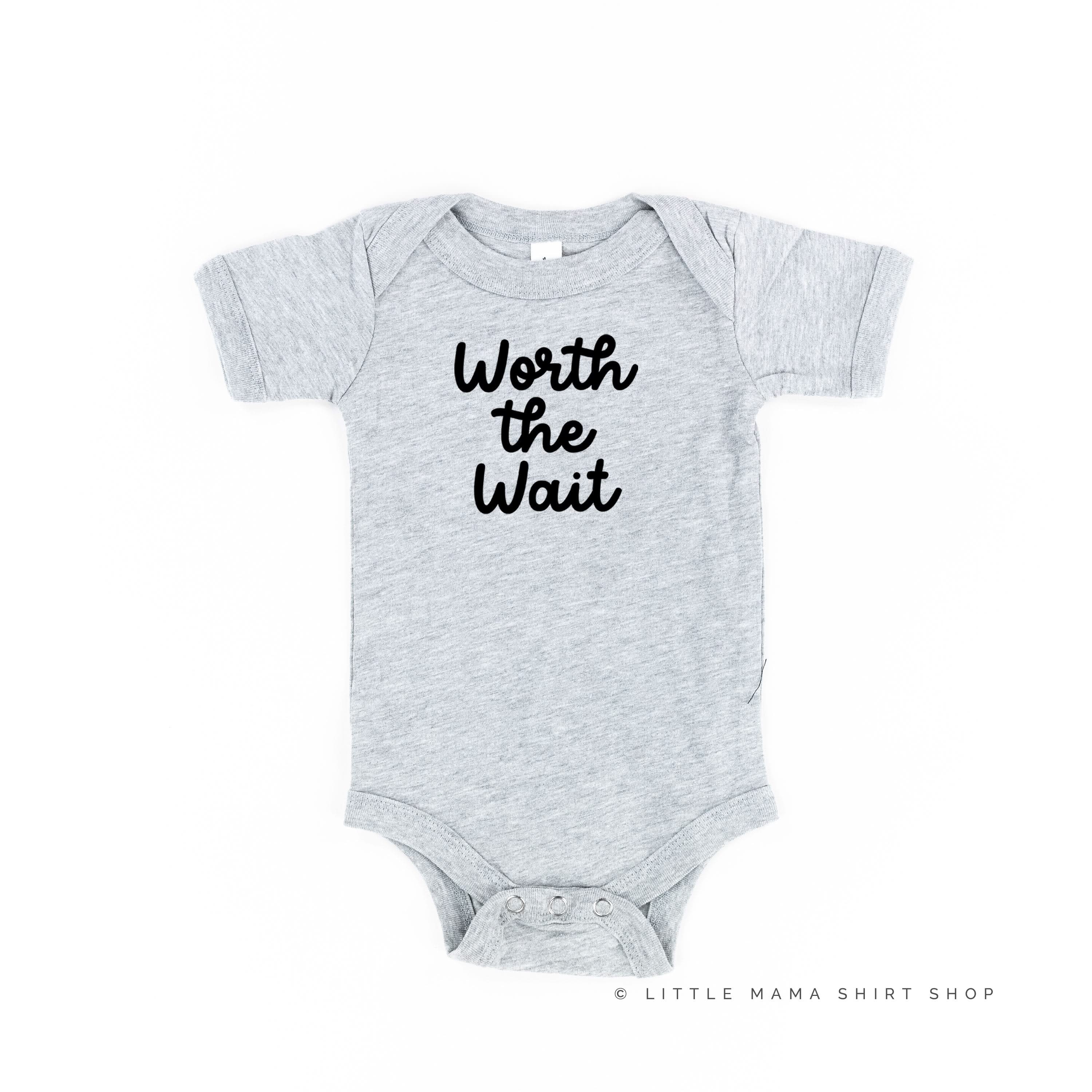 WORTH THE WAIT - Short Sleeve Child Shirt Little Mama Shirt Shop