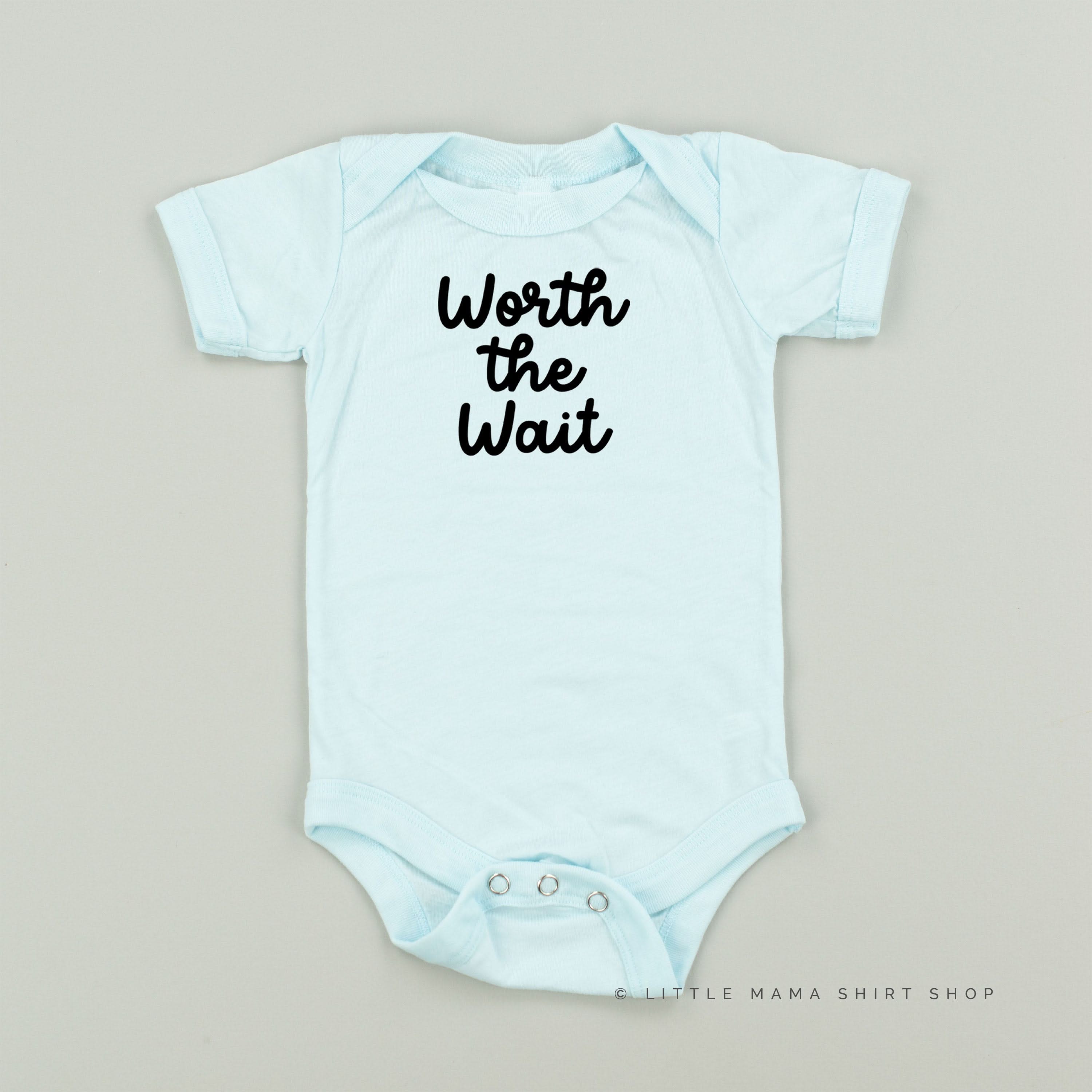 WORTH THE WAIT - Short Sleeve Child Shirt Little Mama Shirt Shop
