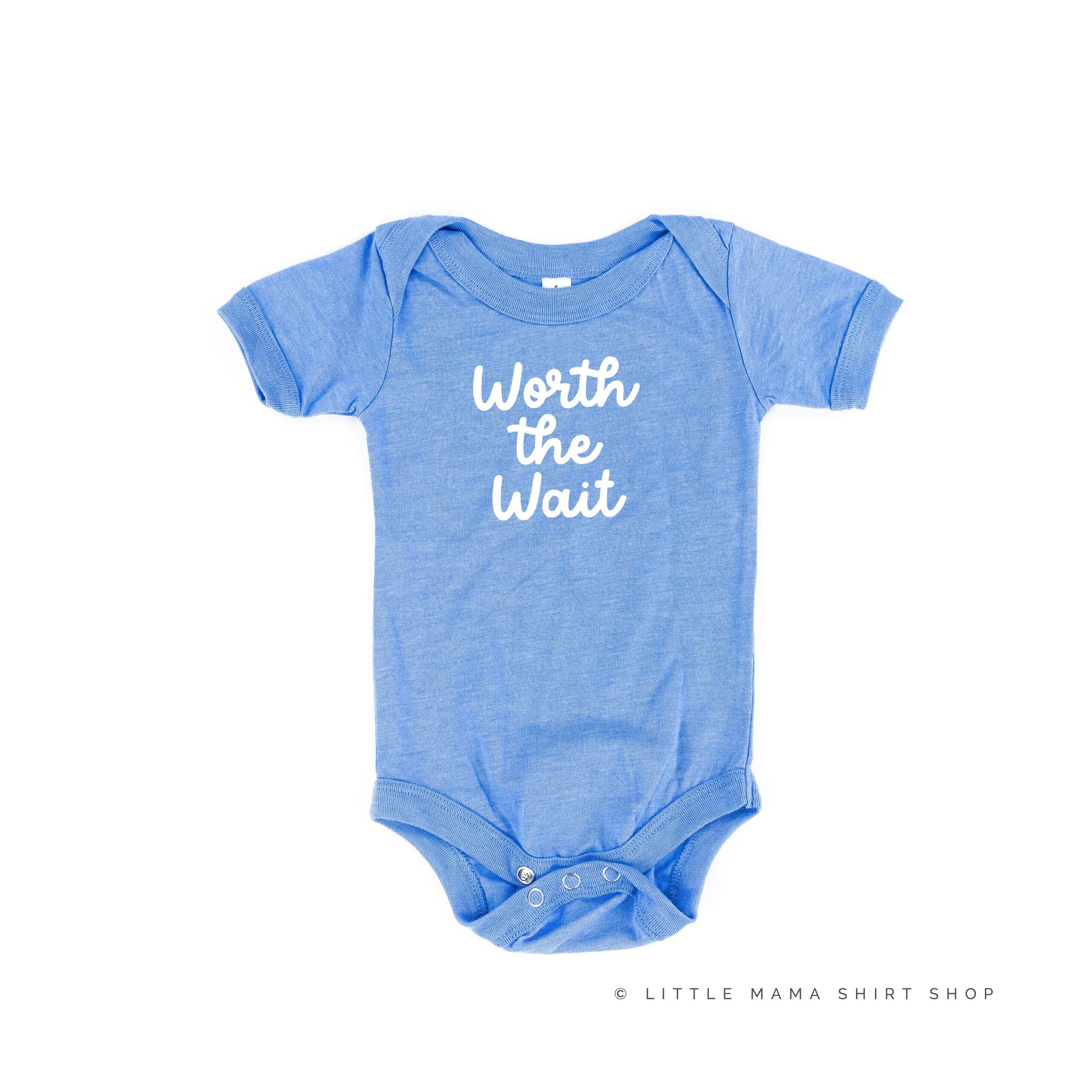 WORTH THE WAIT - Short Sleeve Child Shirt Little Mama Shirt Shop