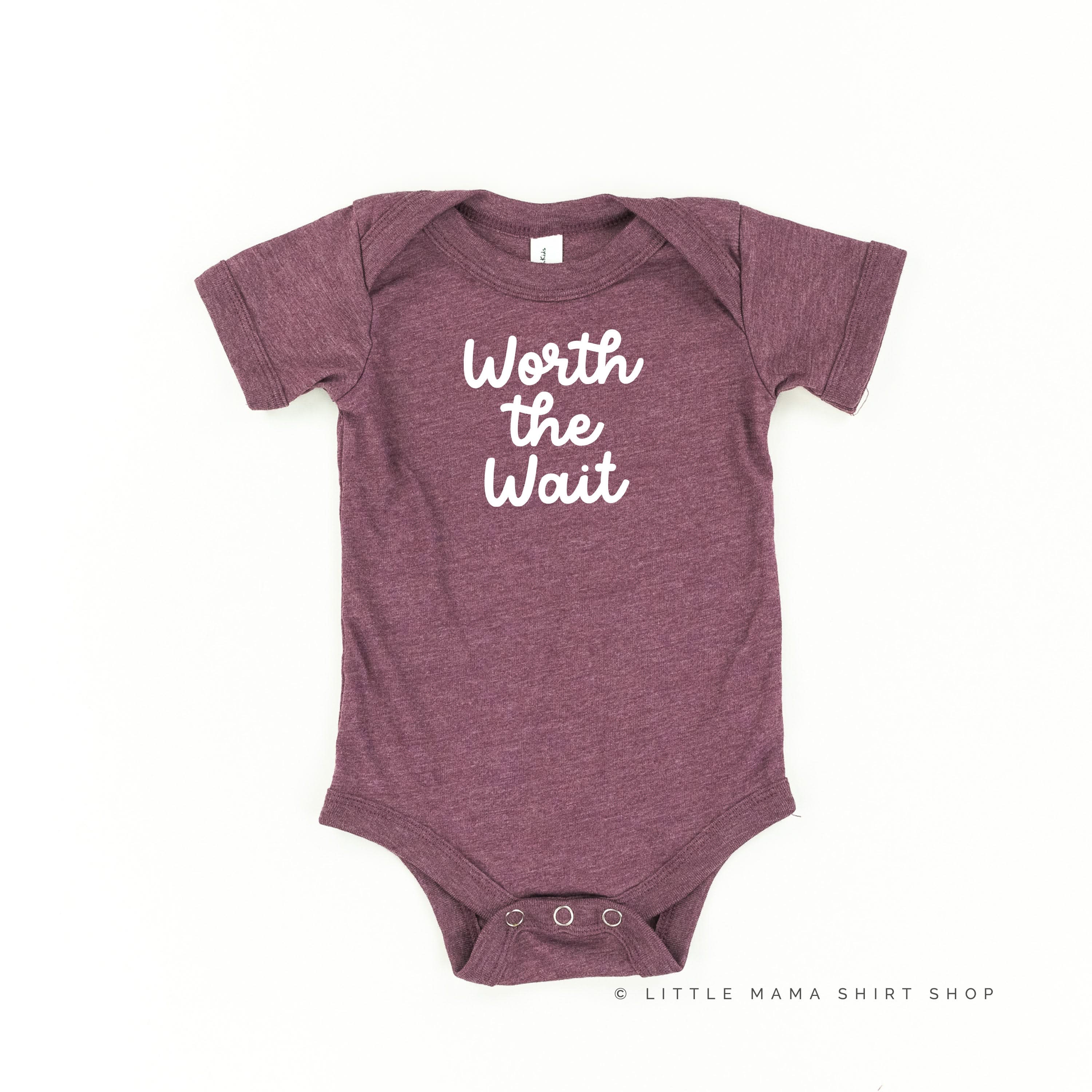 WORTH THE WAIT - Short Sleeve Child Shirt Little Mama Shirt Shop