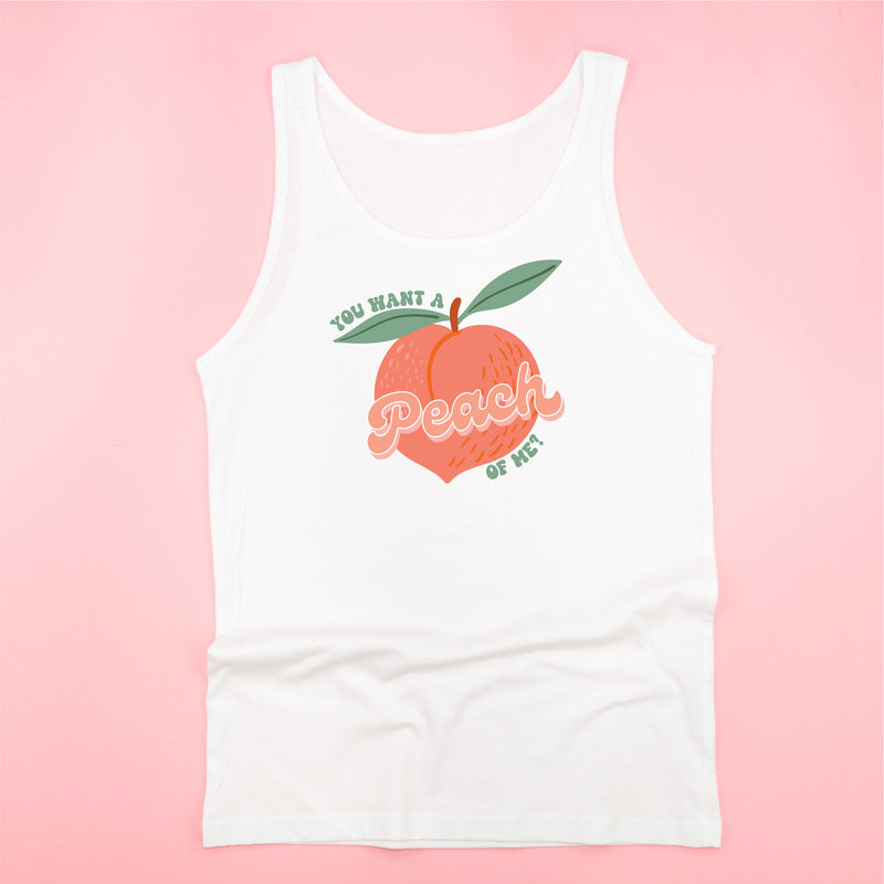 You Want a Peach of Me? - Unisex Jersey Tank