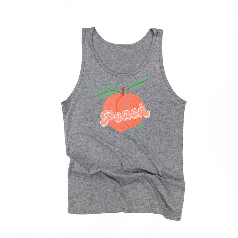 You Want a Peach of Me? - Unisex Jersey Tank