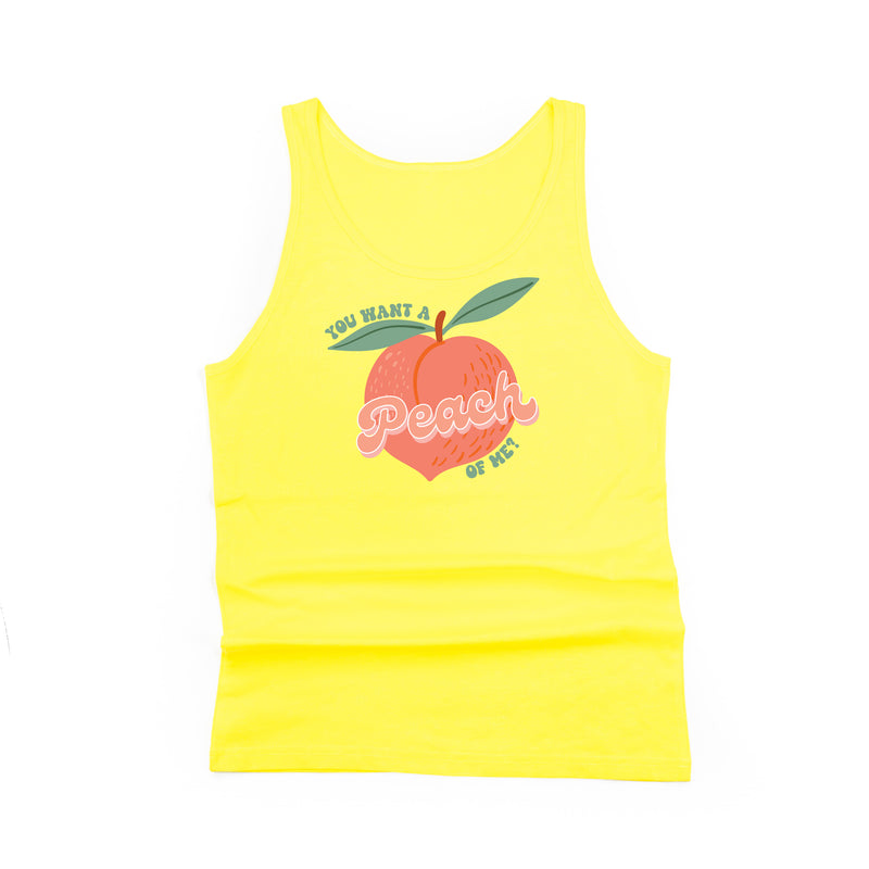 You Want a Peach of Me? - Unisex Jersey Tank