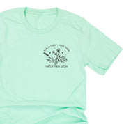 TEACH THEM LOVE THEM WATCH THEM GROW - Bouquet - Pocket Size ﻿- Unisex Tee Little Mama Shirt Shop