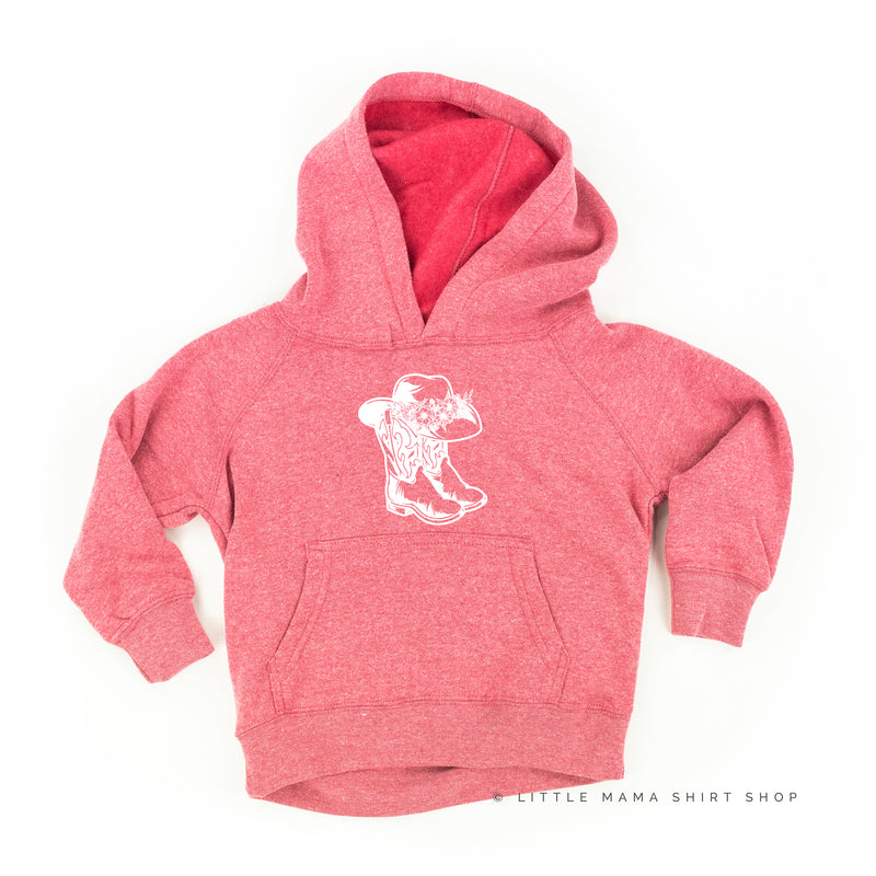 Cowgirl Boots w/ Hat and Flowers - Child Hoodie