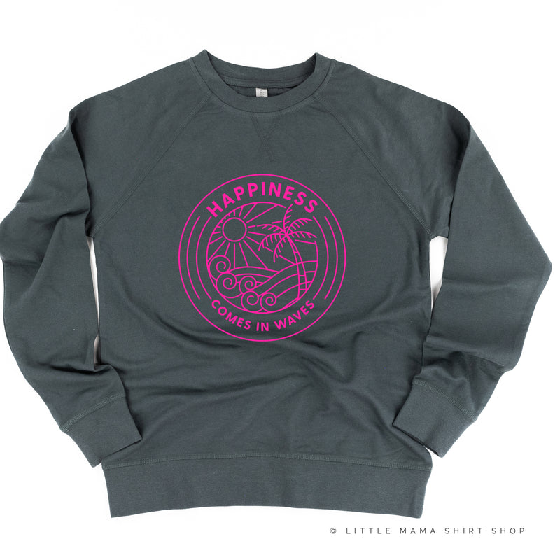 HAPPINESS COMES IN WAVES - Lightweight Pullover Sweater