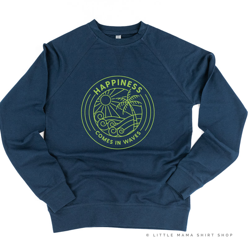 HAPPINESS COMES IN WAVES - Lightweight Pullover Sweater