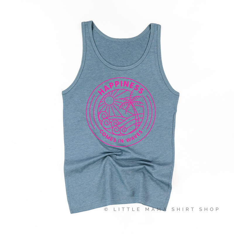 HAPPINESS COMES IN WAVES - Unisex Jersey Tank