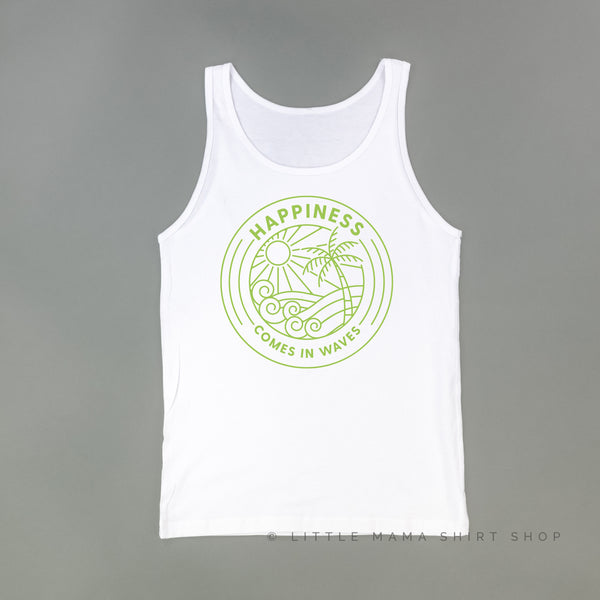 HAPPINESS COMES IN WAVES - Unisex Jersey Tank