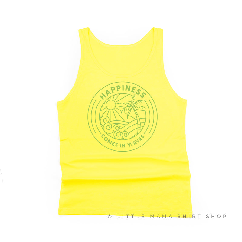 HAPPINESS COMES IN WAVES - Unisex Jersey Tank