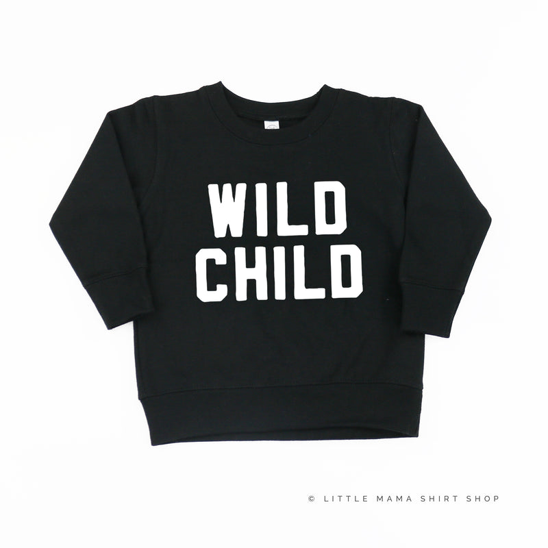 WILD CHILD - Block Font - Child Sweater