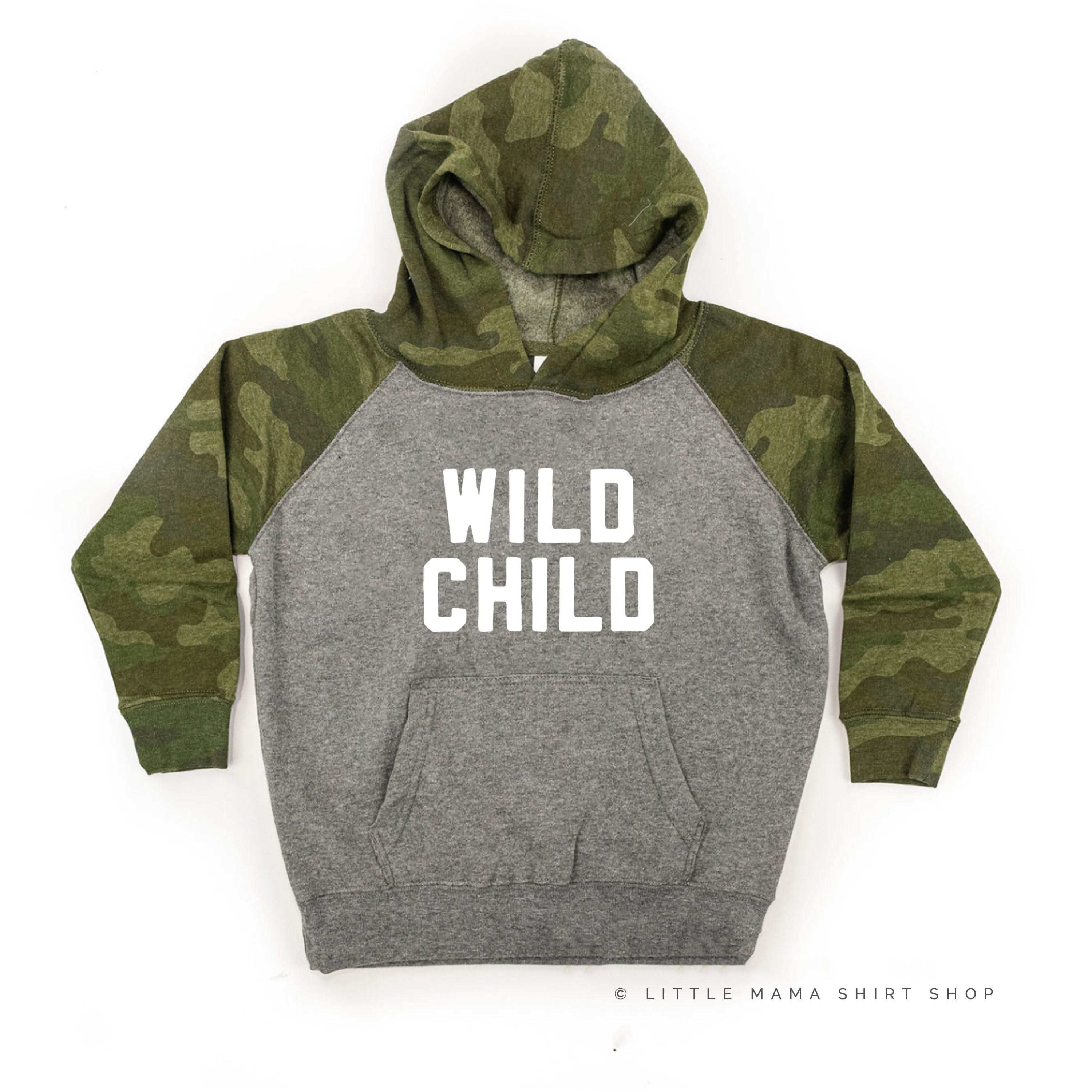 WILD CHILD - Block Font - Child Hoodie Little Mama Shirt Shop