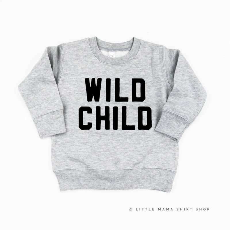 WILD CHILD - Block Font - Child Sweater