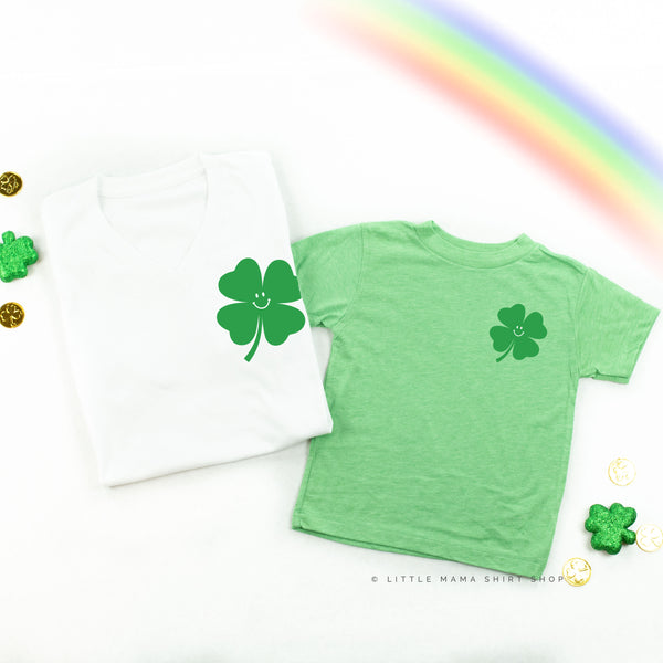 Little Happy Shamrock (Front) w/ It's a Good Day to Have a Lucky Day (Back) - Set of 2 Tees