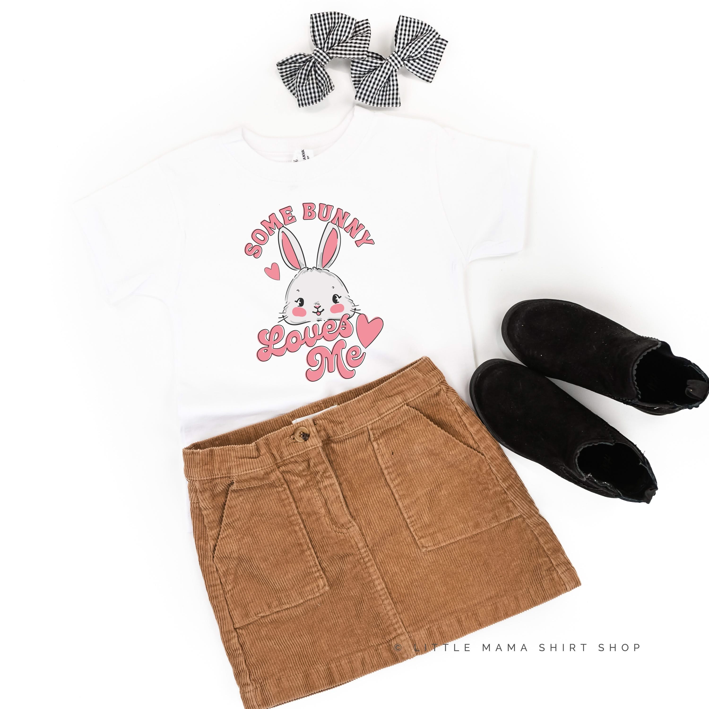 Some Bunny Loves Me - Child Tee Little Mama Shirt Shop