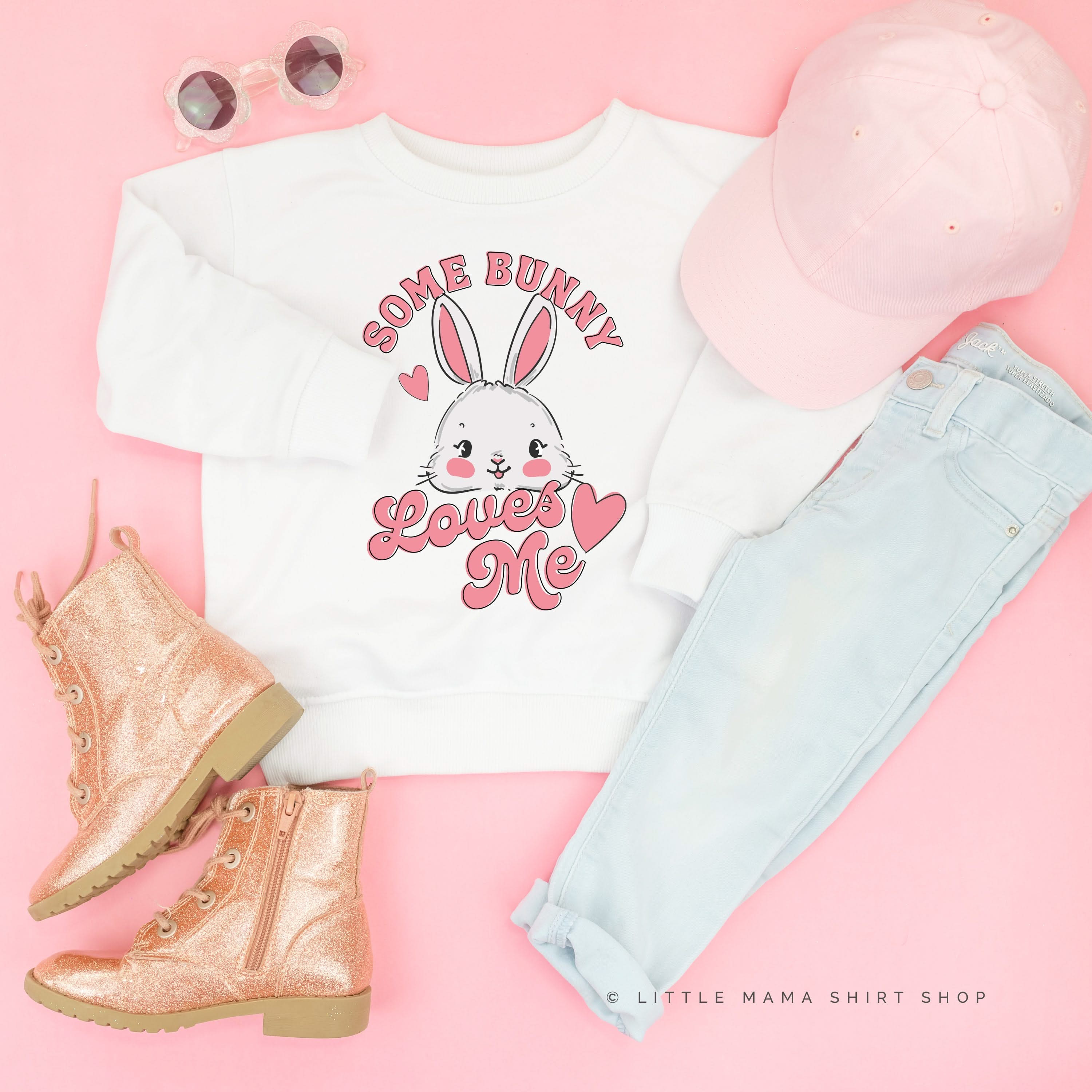 Some Bunny Loves Me - Child Sweater Little Mama Shirt Shop