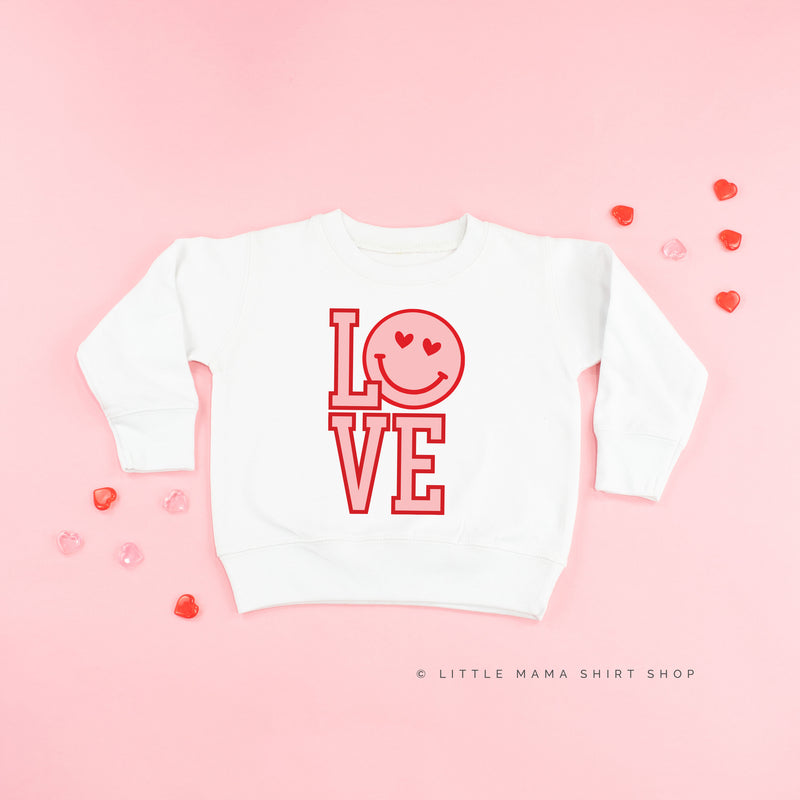 Love (Varsity) With Heart Eyes Smiley - Child Sweater