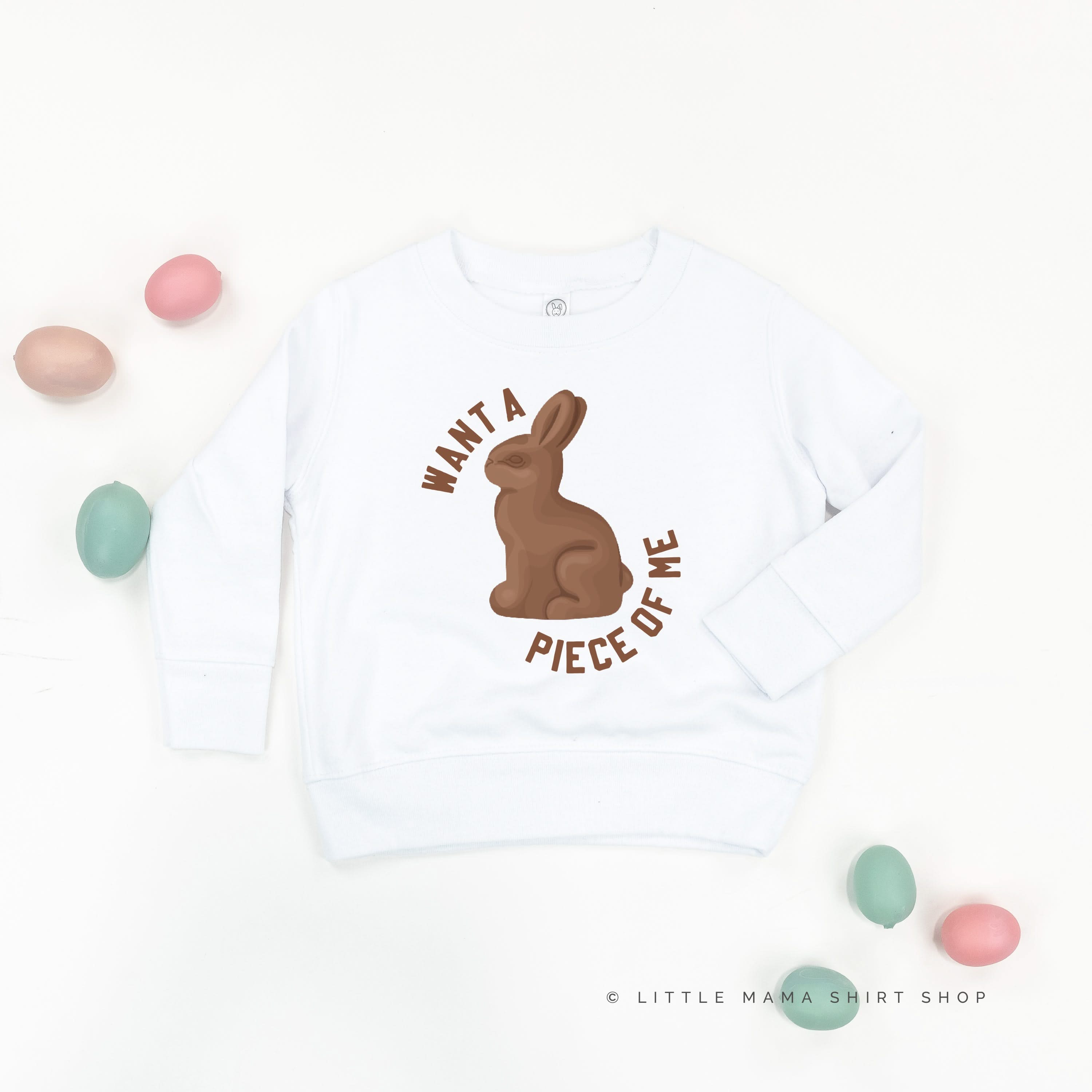 Want A Piece Of Me - Child Sweater Little Mama Shirt Shop