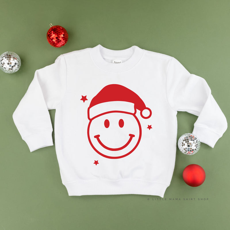 Santa Hat - Smiley Face - Child Sweater