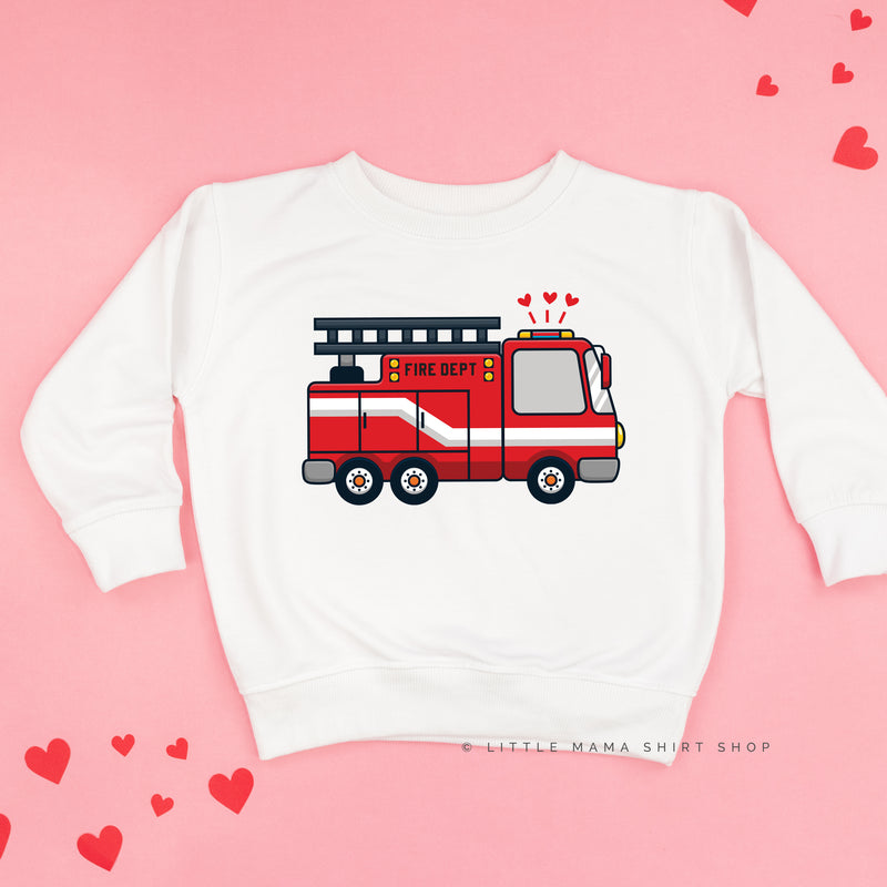 Firetruck Front - Love to the Rescue (f&b) - Child Sweater