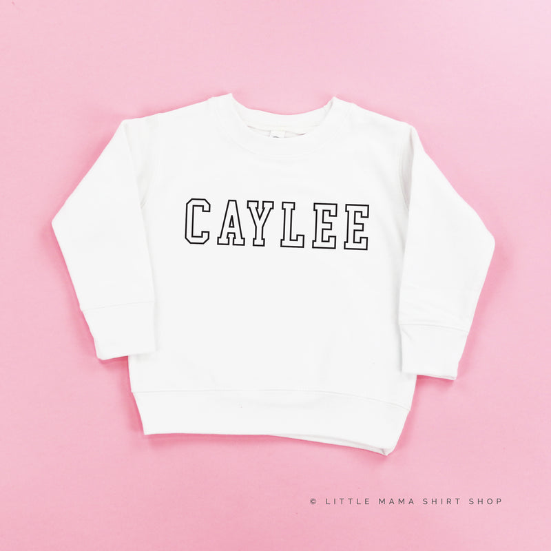 CUSTOM EMBROIDERED OUTLINE NAME - CHILD SWEATER