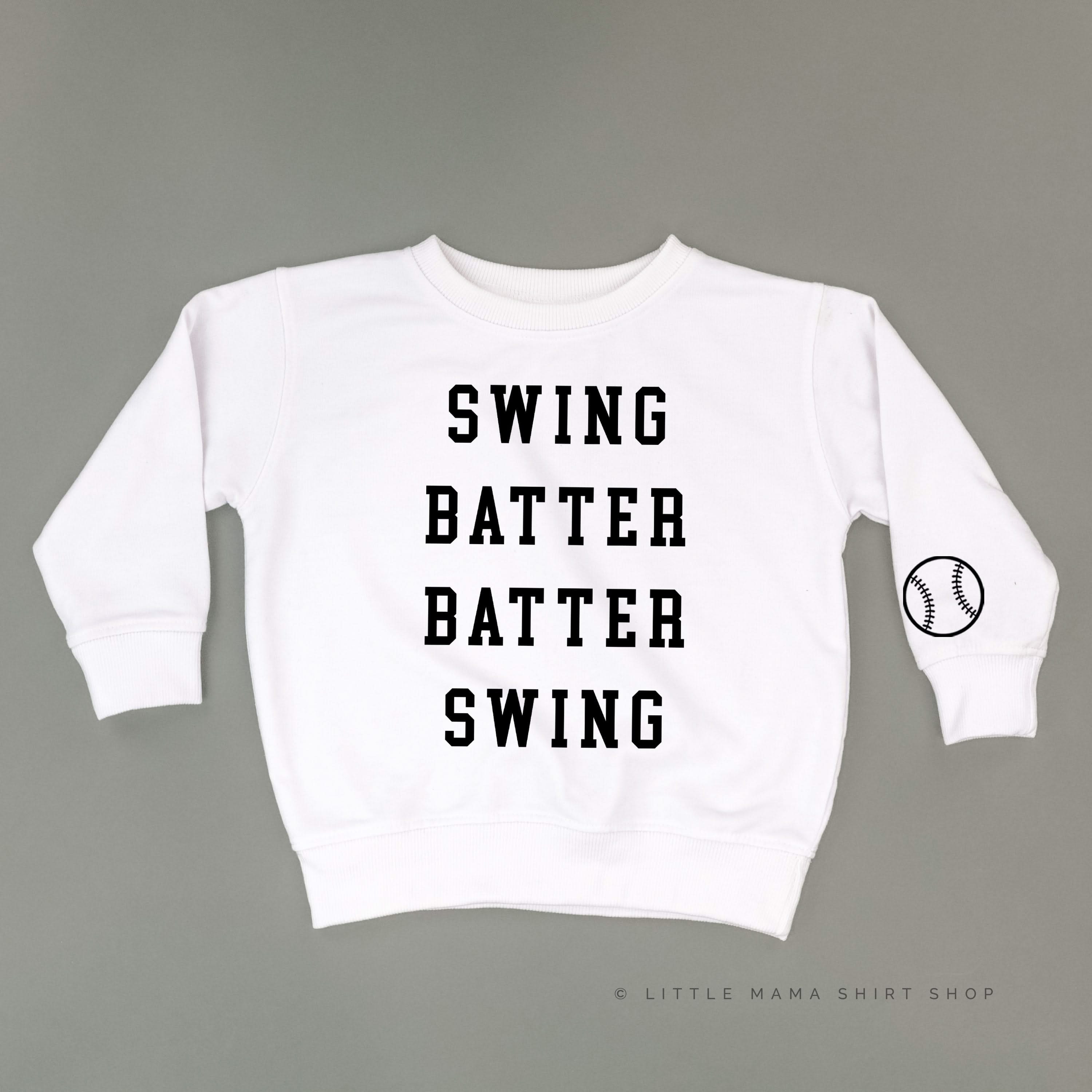 Swing Batter Batter Swing (wd) - Child Sweater Little Mama Shirt Shop
