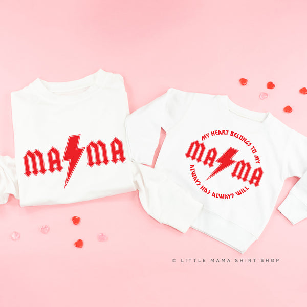 MAMA - Band Tee / My Heart Belongs to My MAMA - Set of 2 Sweaters