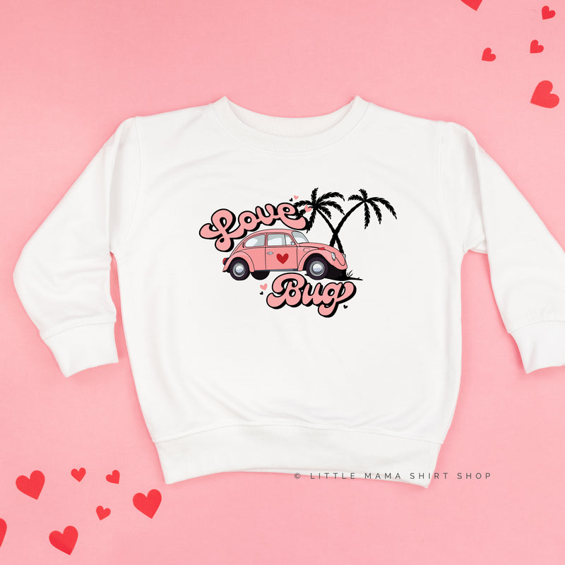 Love Bug - Pink Beetle Car - Child Sweater