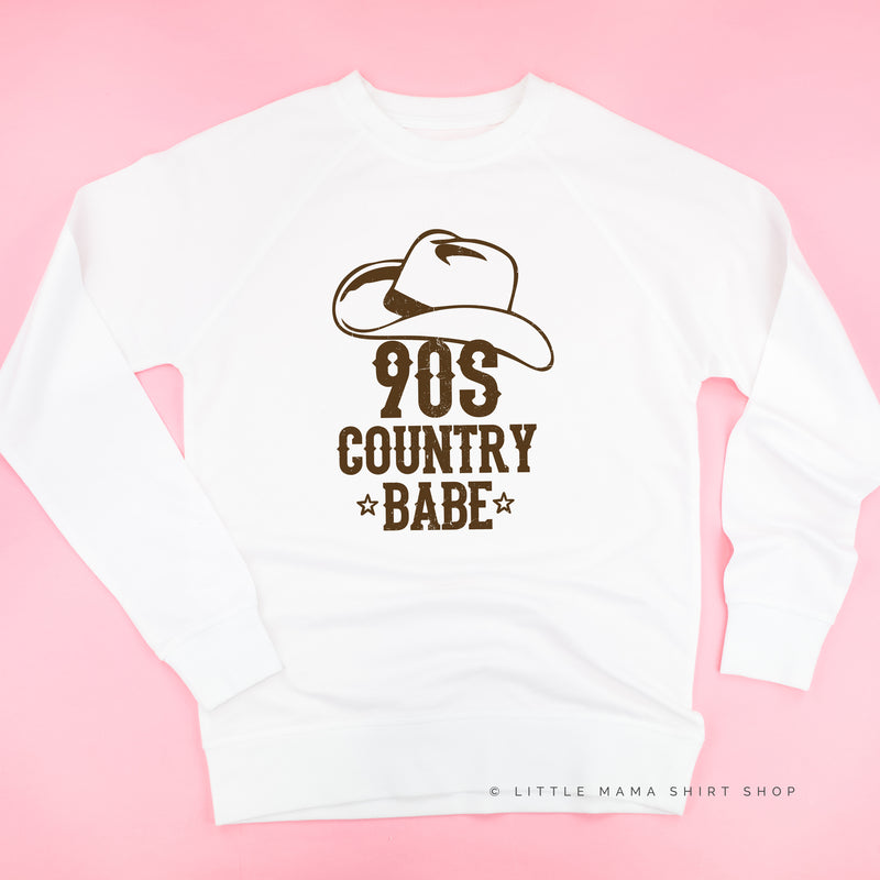 90's Country Babe - Distressed Design - Lightweight Pullover Sweater