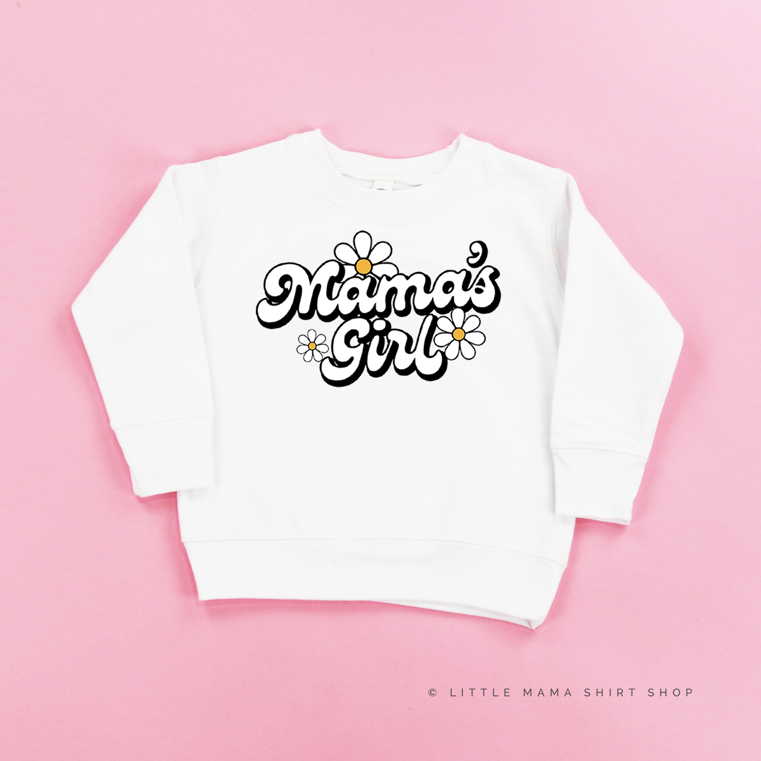 DAISY - MAMA'S GIRL - w/ Full Daisy on Back - Child Sweater Little Mama Shirt Shop